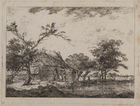 TvB G 0437
<br/>
Pratend stel bij boerderij aan de waterkant
<br/>
<em>Brussel, Hermanus van (1763-1815)</em>